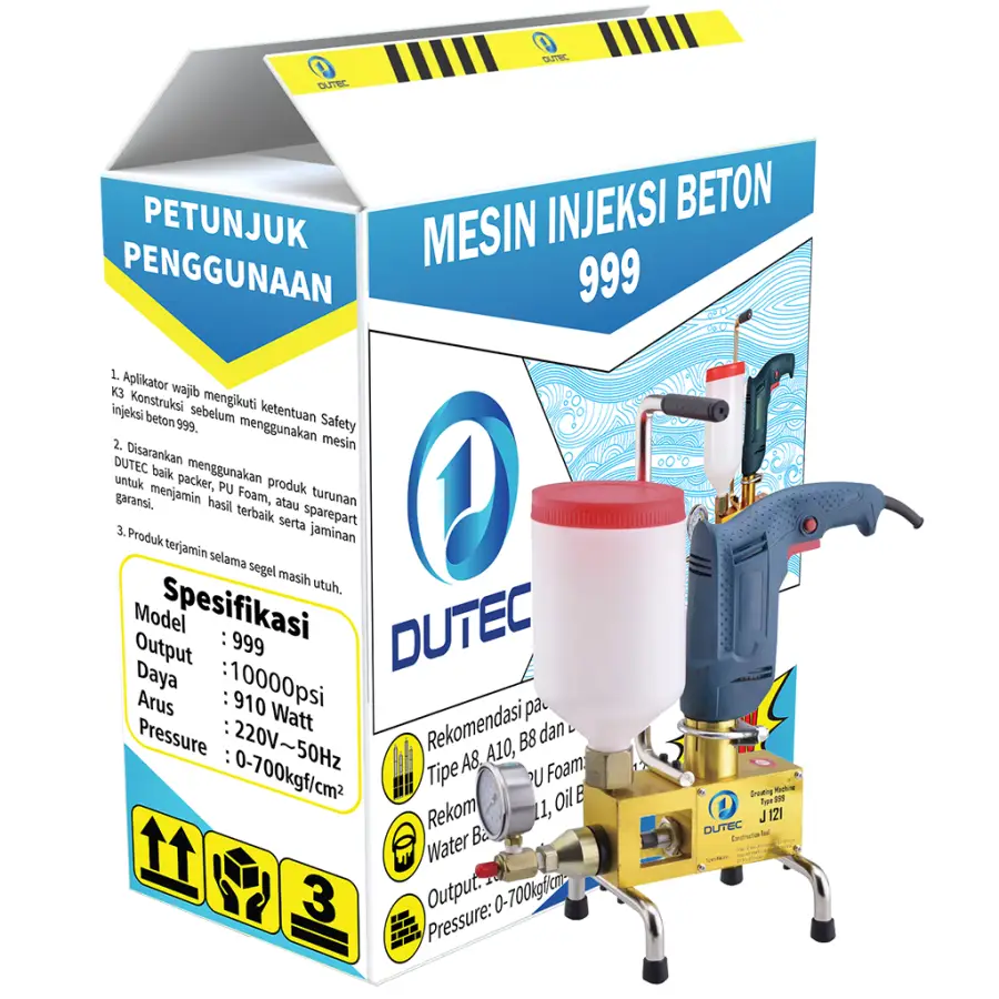 Solusi Tepat Atasi Kebocoran Beton: Kenali Mesin Injeksi J-121 dari Dutec Waterproofing